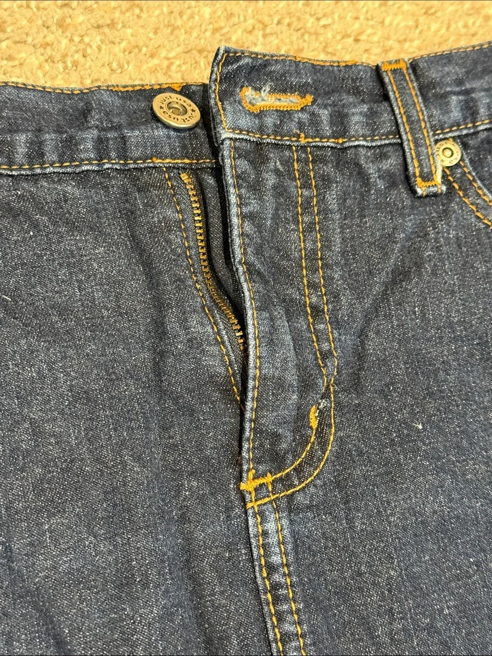 Vintage Dark Wash Denim Maxi Skirt